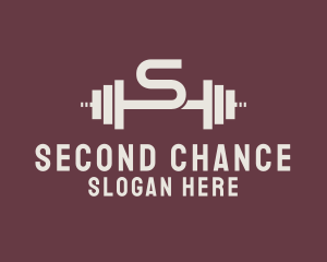 Weightlifting Gym Letter S  logo design