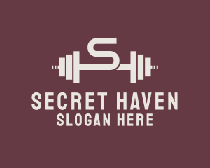 Weightlifting Gym Letter S  logo design