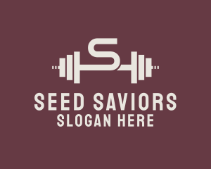 Weightlifting Gym Letter S  logo design