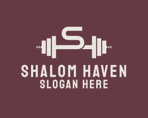 Weightlifting Gym Letter S  logo design