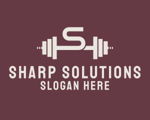 Weightlifting Gym Letter S  logo design