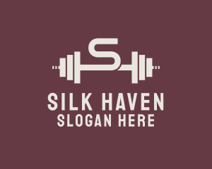 Weightlifting Gym Letter S  logo design