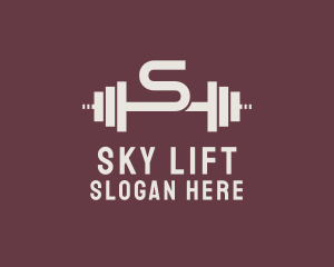 Weightlifting Gym Letter S  logo design