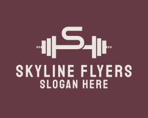 Weightlifting Gym Letter S  logo design