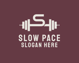 Weightlifting Gym Letter S  logo design