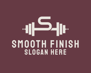 Weightlifting Gym Letter S  logo design