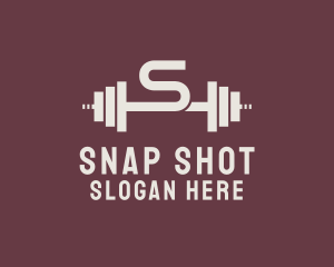 Weightlifting Gym Letter S  logo design