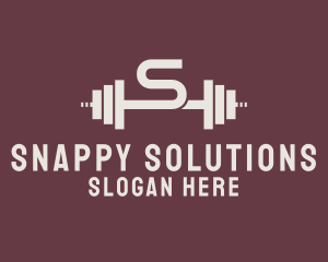 Weightlifting Gym Letter S  logo design