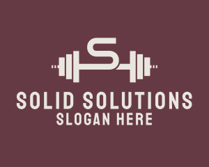 Weightlifting Gym Letter S  logo design