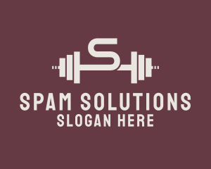 Weightlifting Gym Letter S  logo design