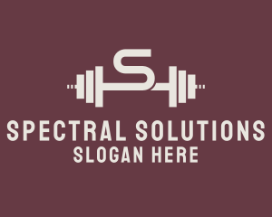 Weightlifting Gym Letter S  logo design