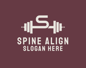 Weightlifting Gym Letter S  logo design