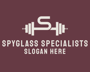 Weightlifting Gym Letter S  logo design