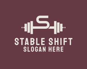 Weightlifting Gym Letter S  logo design