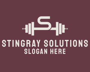 Weightlifting Gym Letter S  logo design