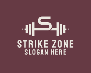 Weightlifting Gym Letter S  logo design