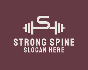 Weightlifting Gym Letter S  logo design