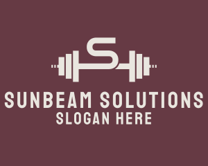 Weightlifting Gym Letter S  logo design