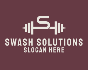 Weightlifting Gym Letter S  logo design