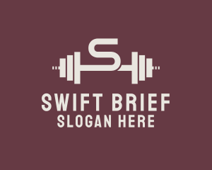 Weightlifting Gym Letter S  logo design