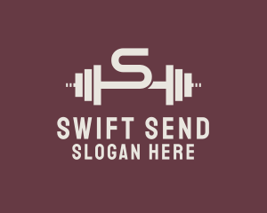 Weightlifting Gym Letter S  logo design