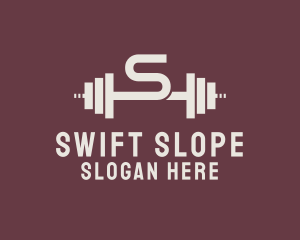 Weightlifting Gym Letter S  logo design