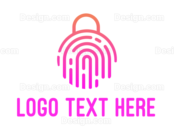 Fingerprint Biometric Lock Logo