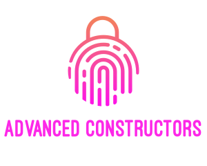 Fingerprint Biometric Lock logo design