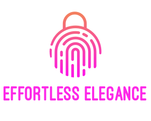 Fingerprint Biometric Lock logo design