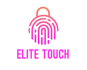 Fingerprint Biometric Lock logo design