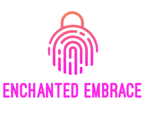 Fingerprint Biometric Lock logo design