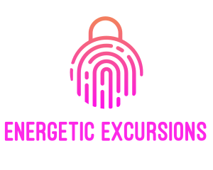 Fingerprint Biometric Lock logo design