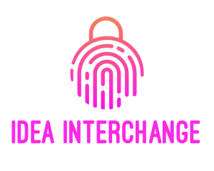 Fingerprint Biometric Lock logo design