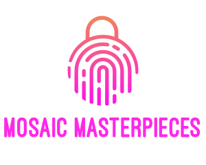 Fingerprint Biometric Lock logo design