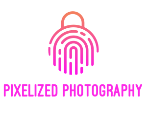 Fingerprint Biometric Lock logo design