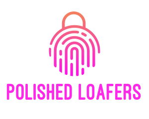 Fingerprint Biometric Lock logo design