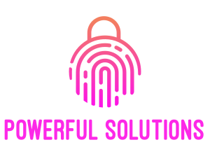 Fingerprint Biometric Lock logo design