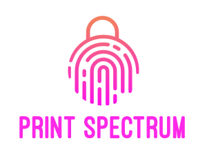 Fingerprint Biometric Lock logo design