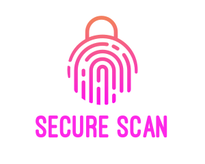 Fingerprint Biometric Lock logo design