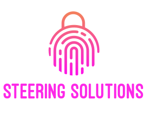 Fingerprint Biometric Lock logo design