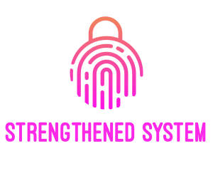 Fingerprint Biometric Lock logo design