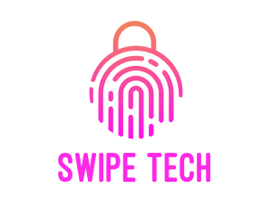 Fingerprint Biometric Lock logo design