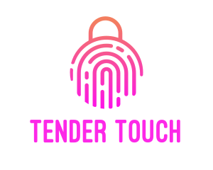 Fingerprint Biometric Lock logo design