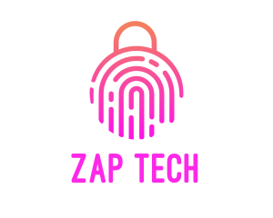 Fingerprint Biometric Lock logo design