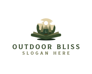 Outdoor Camping Book  logo design