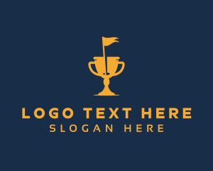 Gold Golf Trophy logo