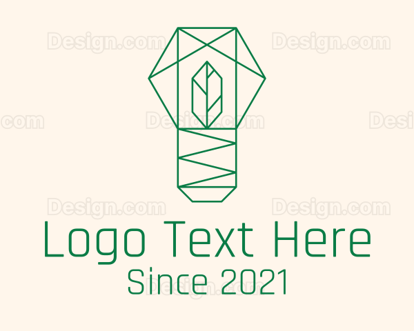 Geometric Leaf Garden Logo
