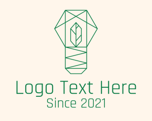Geometric Leaf Garden logo design
