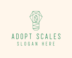 Geometric Leaf Garden logo design