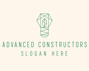 Geometric Leaf Garden logo design